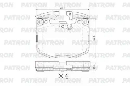PATRON pbp297 - Колодки тормозные дисковые пер. BMW 3/4/5/6/7/X5/X6/X7-series 17- (Brembo)