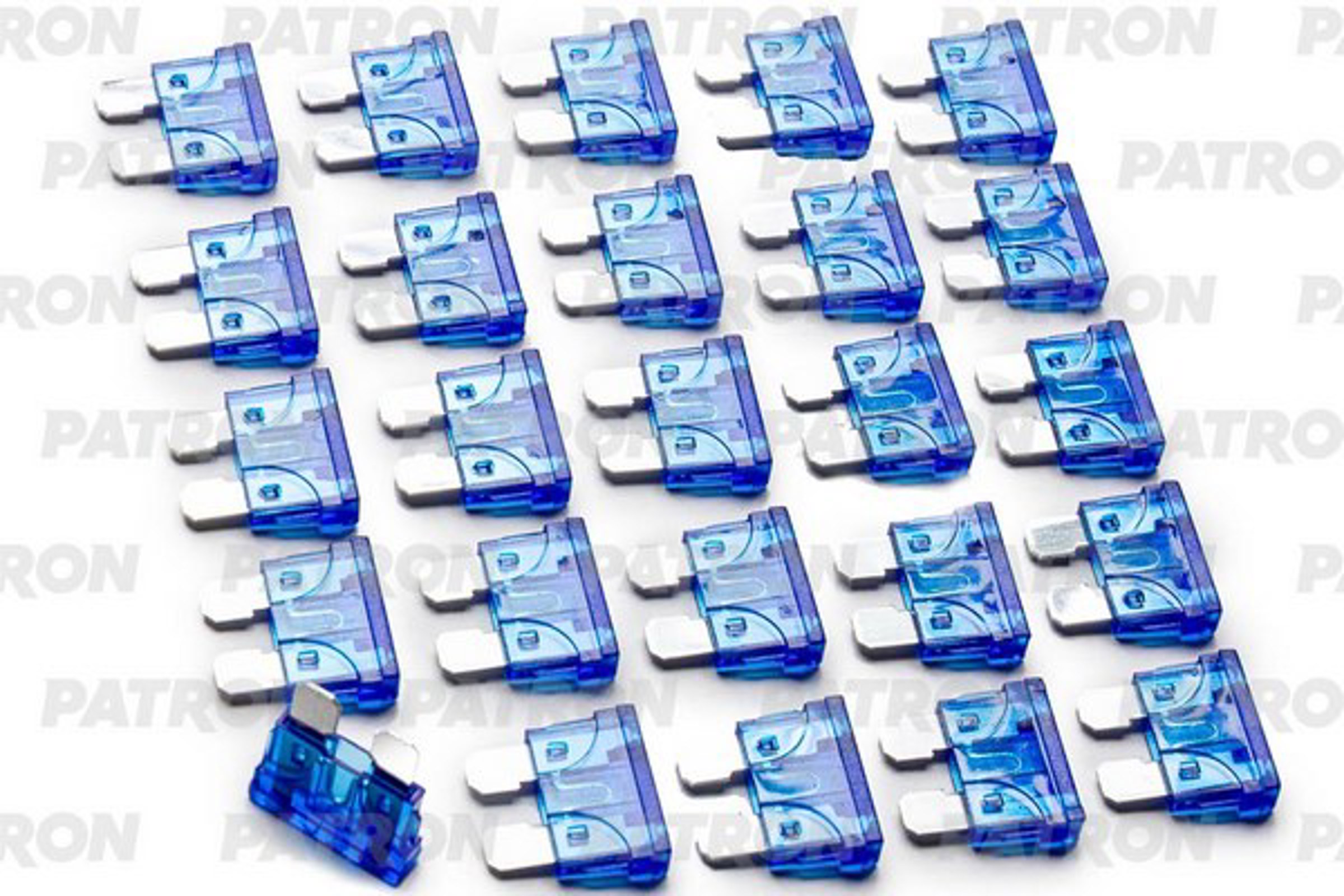 PATRON pfs030 - Предохранитель пласт.коробка 25шт ATC Fuse 15A голубой