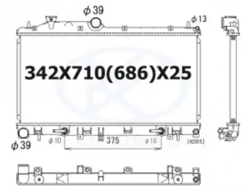 KOYO pl092269 - радиатор системы охлаждения! МКПП\ Subaru Forester