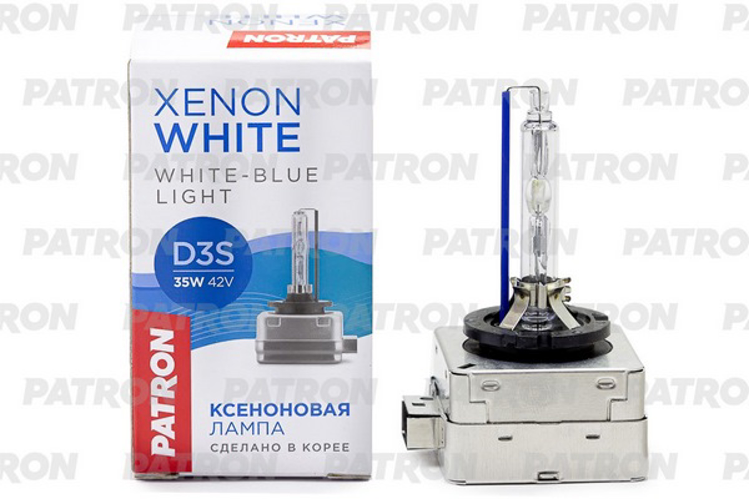 PATRON plxd3s5000 - Лампа газоразрядная D3S 42V 35W 5000K PK32d-5 Xenon White (яркий белый свет) Сделано в Корее