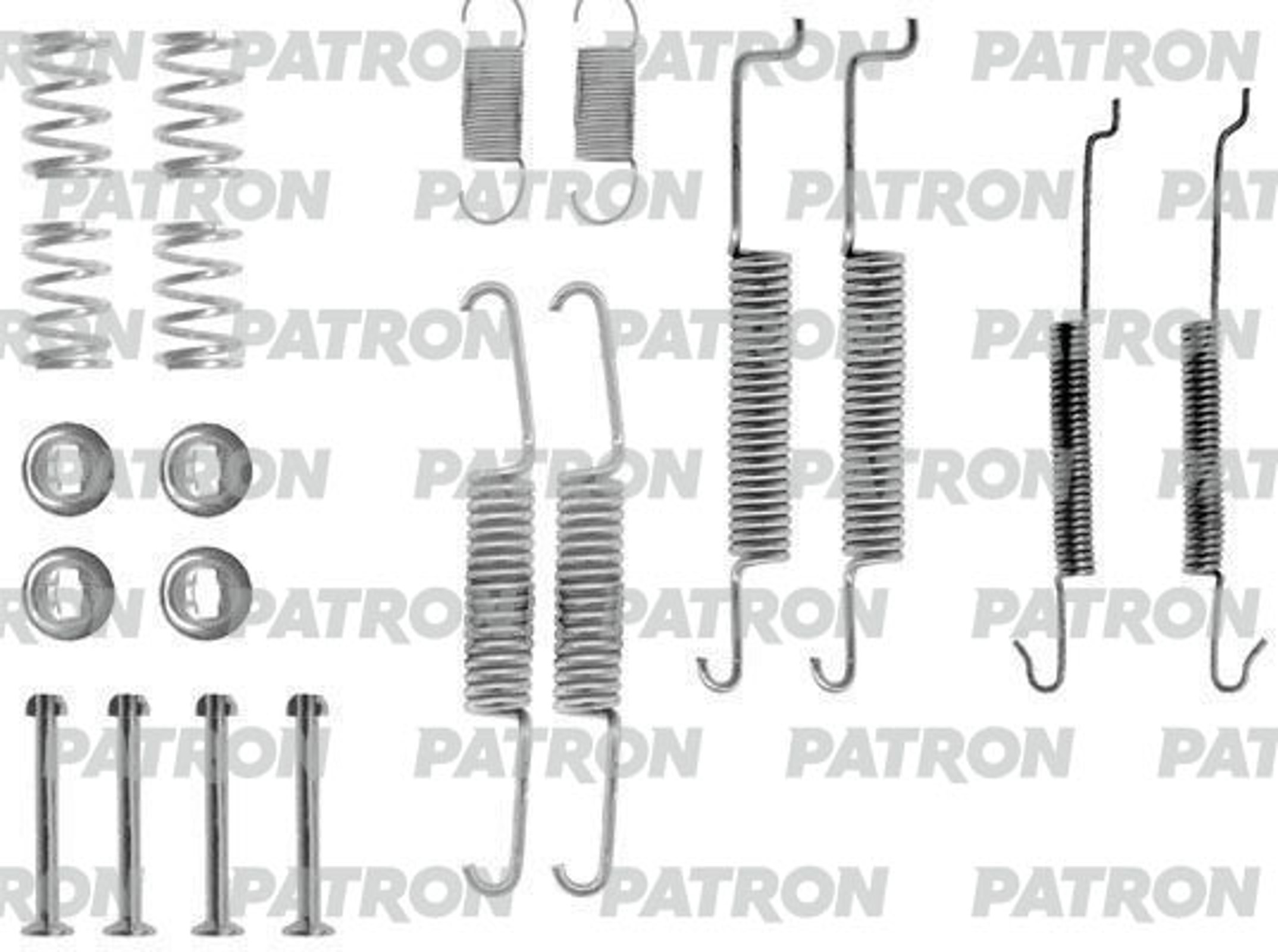 PATRON psrk0023 - PSRK0023 Комплект монтажный тормозных колодок барабанных AUDI 80 86-91, 90 87-91, SEAT AROSA 97-04,