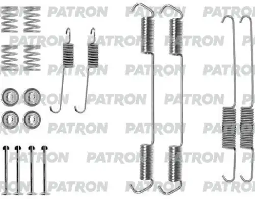 PATRON psrk0133 - Комплект монтажный тормозных колодок барабанных ALFA ROMEO: AR 6 АВТОБУС 85-89, AR 6 ФУРГОН 85-89, CITROEN: C25 C БОРТОВОЙ ПЛАТФОРМОЙ 87-94, C25 АВТОБУС 81-94, C25 ФУРГОН 81-94, FIAT: