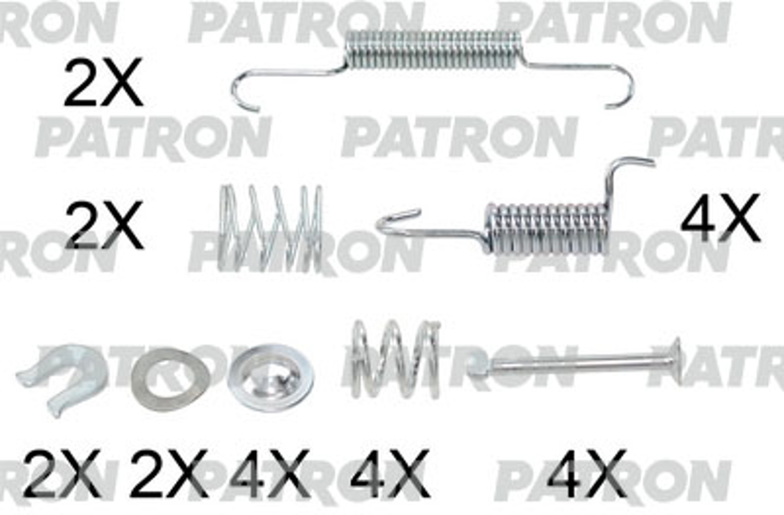 PATRON psrk0176 - Комплект монтажный тормозных колодок барабанных CITROEN: C-CROSSER 07- / MITSUBISHI: OUTLANDER II 06- , LANCER SPORTBACK (CXA) 08- , LANCER SALOON (CY/ZA) 08- , GRANDIS 04- , ASX 10- /