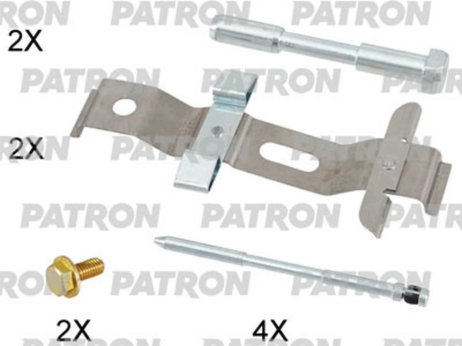 PATRON psrk1327 - Комплект монтажный тормозных колодок дисковых LAND ROVER RANGE ROVER SPORT 5.0 09-
