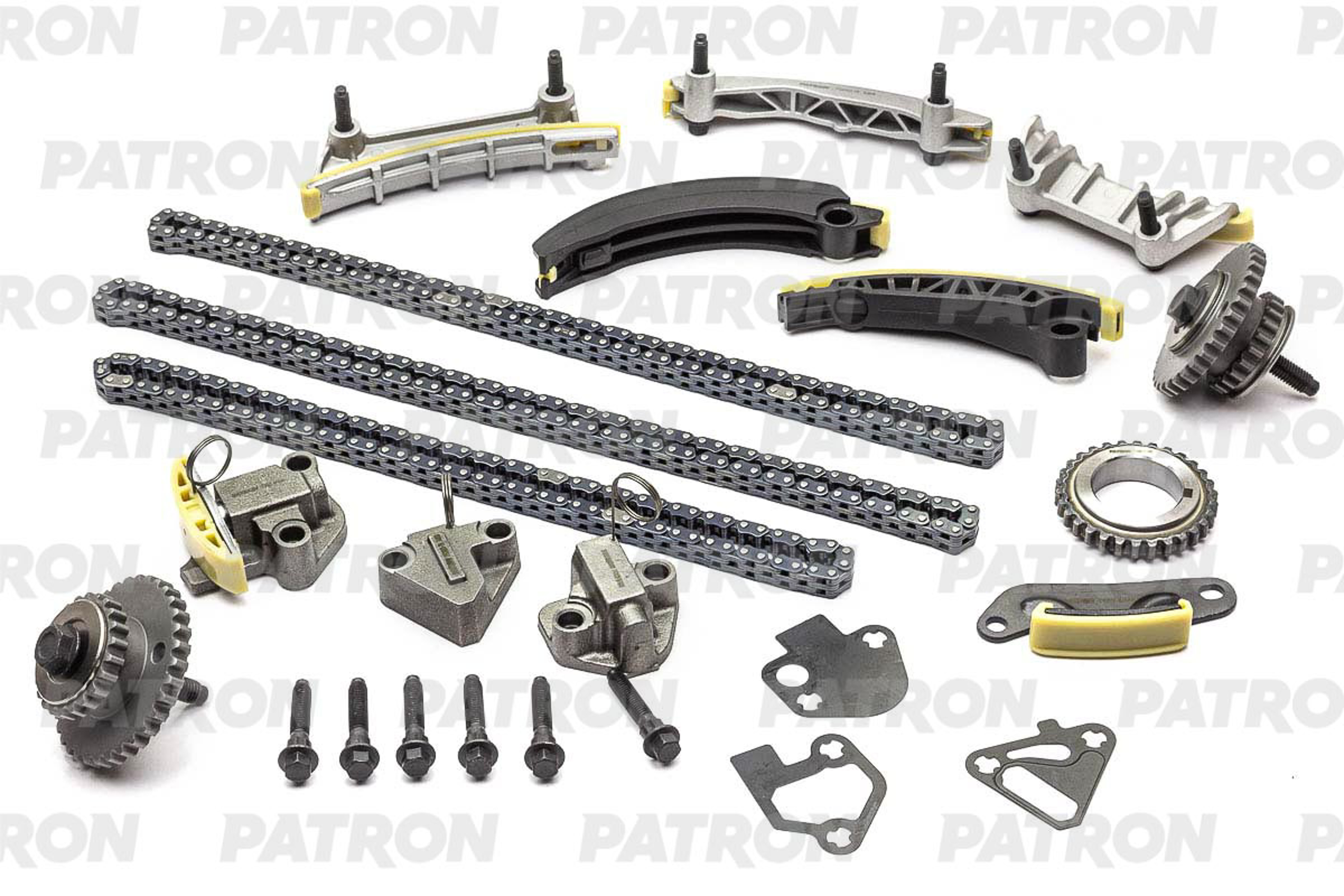PATRON ptck003 - Комплект цепи ГРМ (Цепь-3, Нат-3, Усп-6, Шест-3) OPEL: INSIGNIA 2.8 V6 Turbo 08-17, BUICK: ENCLAVE 3.6 08-11, CADILLAC: CTS/SRX/STS 07-10 3.6