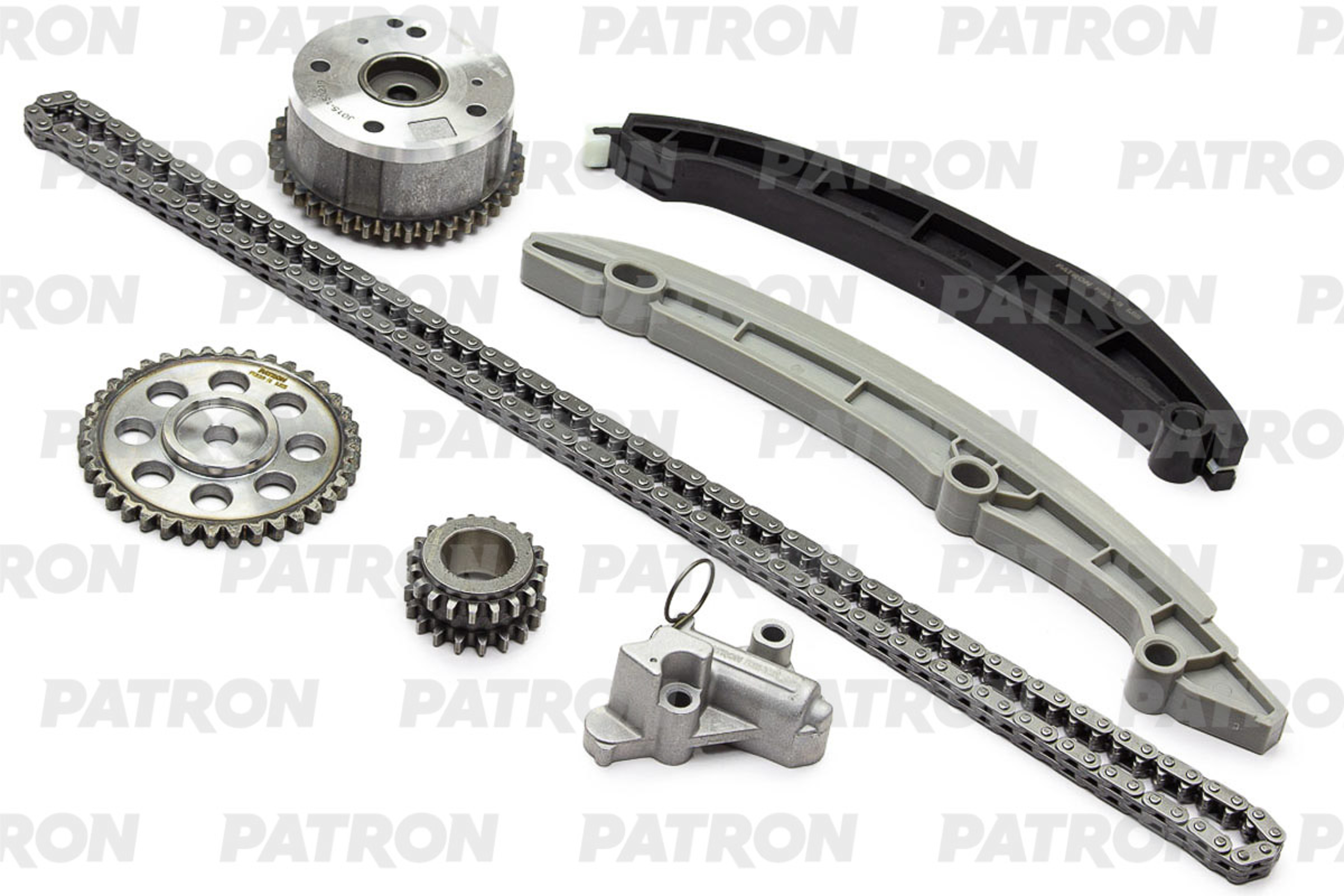 PATRON ptck009 - Комплект цепи ГРМ (Цепь-1, Нат-1, Усп-2, Шест-2, Ф/р-1) VW 1.4TSI (CAVA, CAVB, CAVC, CAVD, CTHA, CTHB, CTHC, CTHD, CAXA) 2015- (Цепь 03C109158H, ШК Z=19/18)