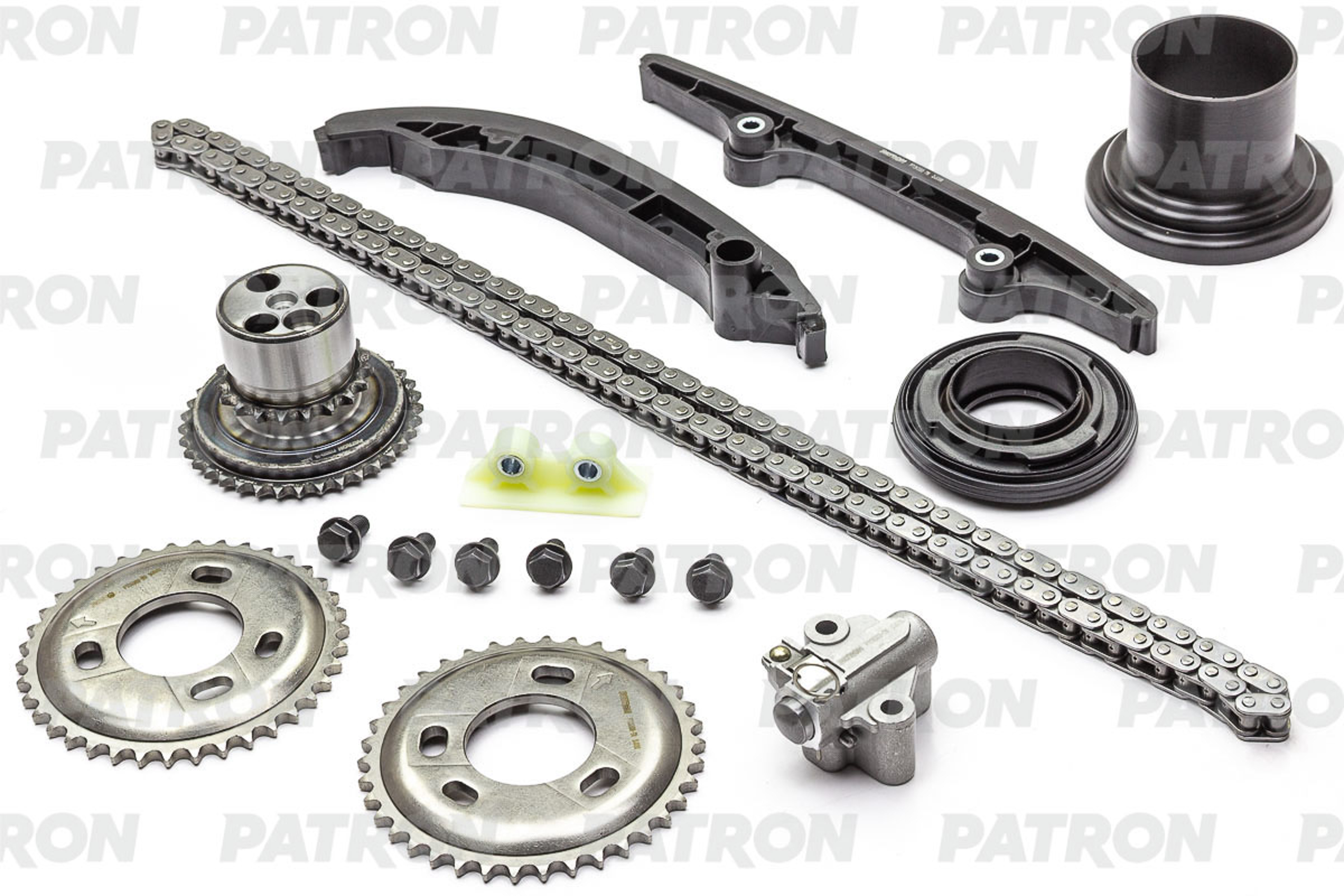 PATRON ptck033 - Комплект цепи ГРМ (Цепь-1, Нат-1, Усп-3, Шест-3) FORD: MONDEO, TRANSIT 2.2Di 06-12 (Цепь 122z)