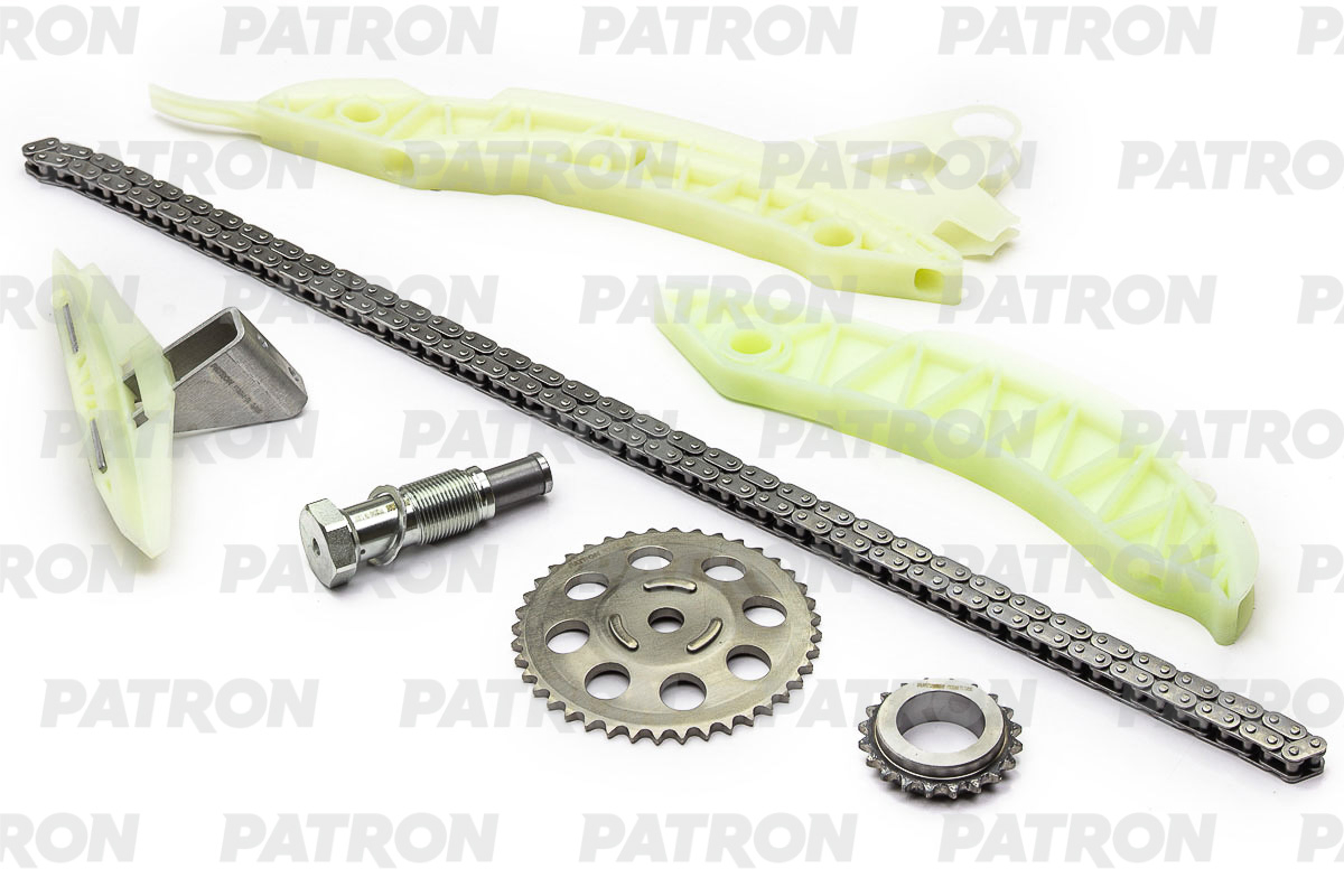 PATRON ptck046 - Комплект цепи ГРМ (Цепь-1, Нат-1, Усп-3, Шест-2) PSA: 1.6THP (EP6DT) 2007- / MINI: 1.6 (N14 B16) 2007-
