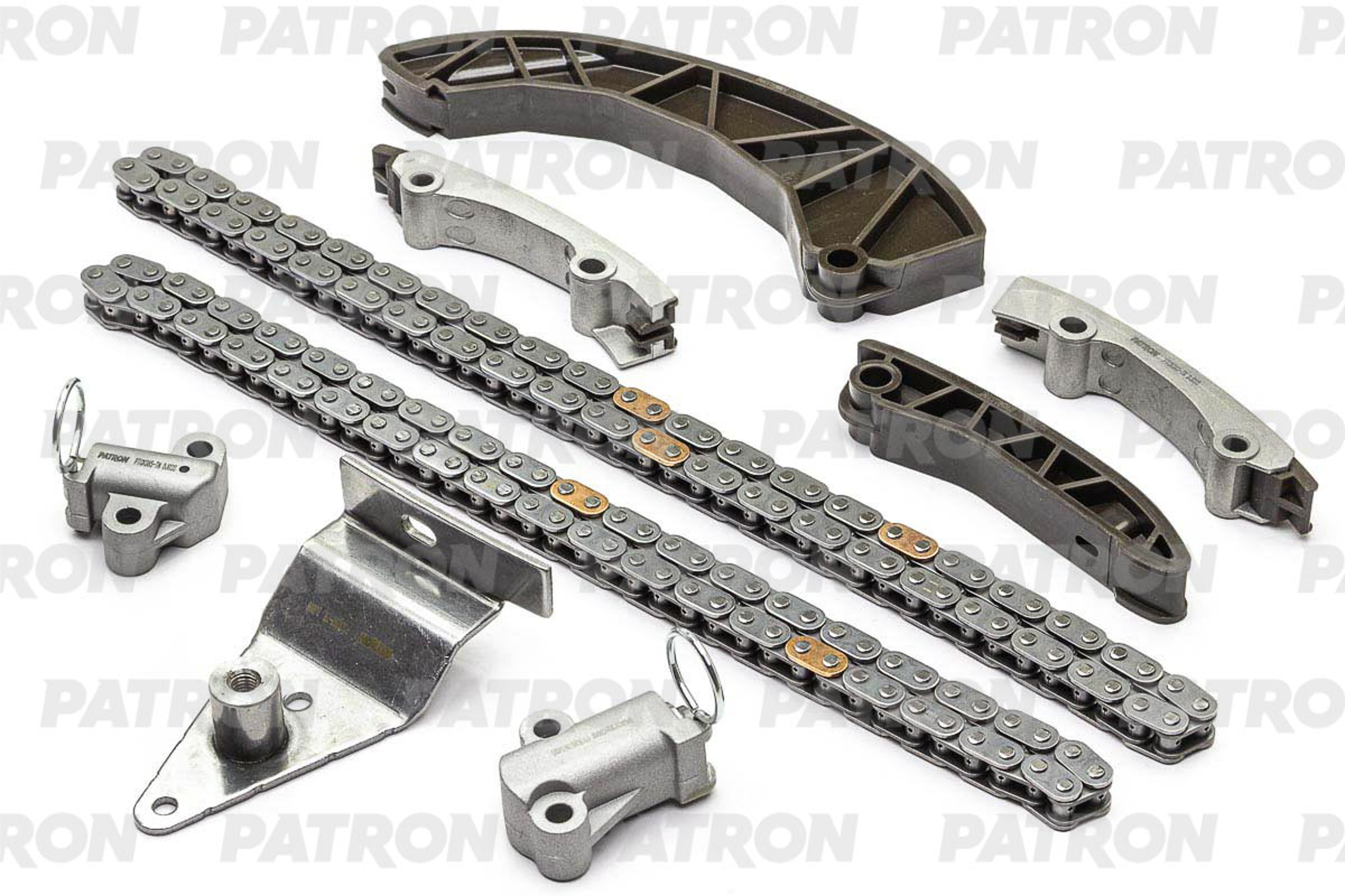 PATRON ptck085 - Комплект цепи ГРМ (Цепь-2, Нат-2, Усп-5) KIA Soul 1.6CRDi (D4FB) 2008-2018