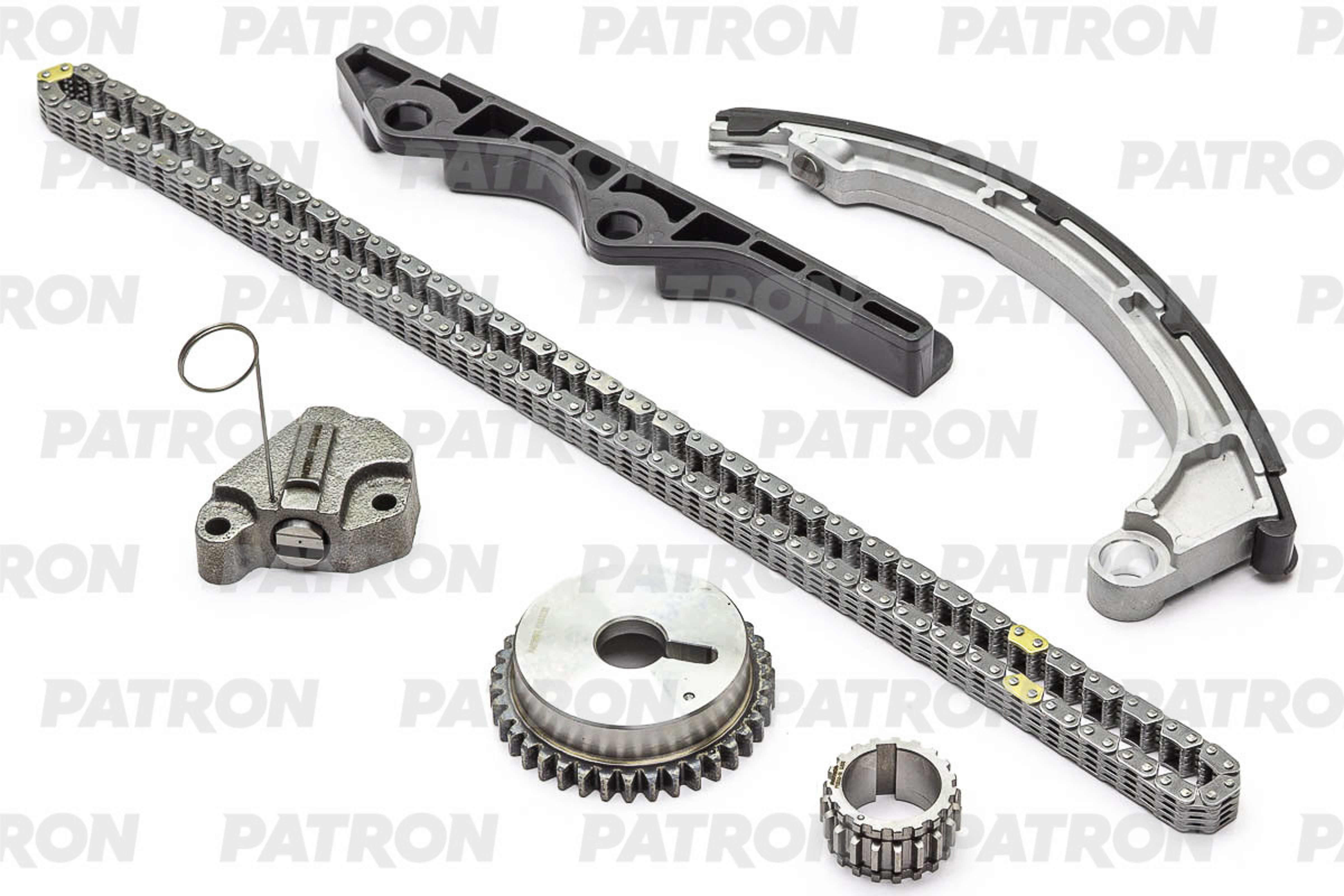 PATRON ptck092 - Комплект цепи ГРМ (Цепь-1, Нат-1, Усп-2, Шест-2) NISSAN Note (E11) 1.4i (CR14DE) 2005-2012