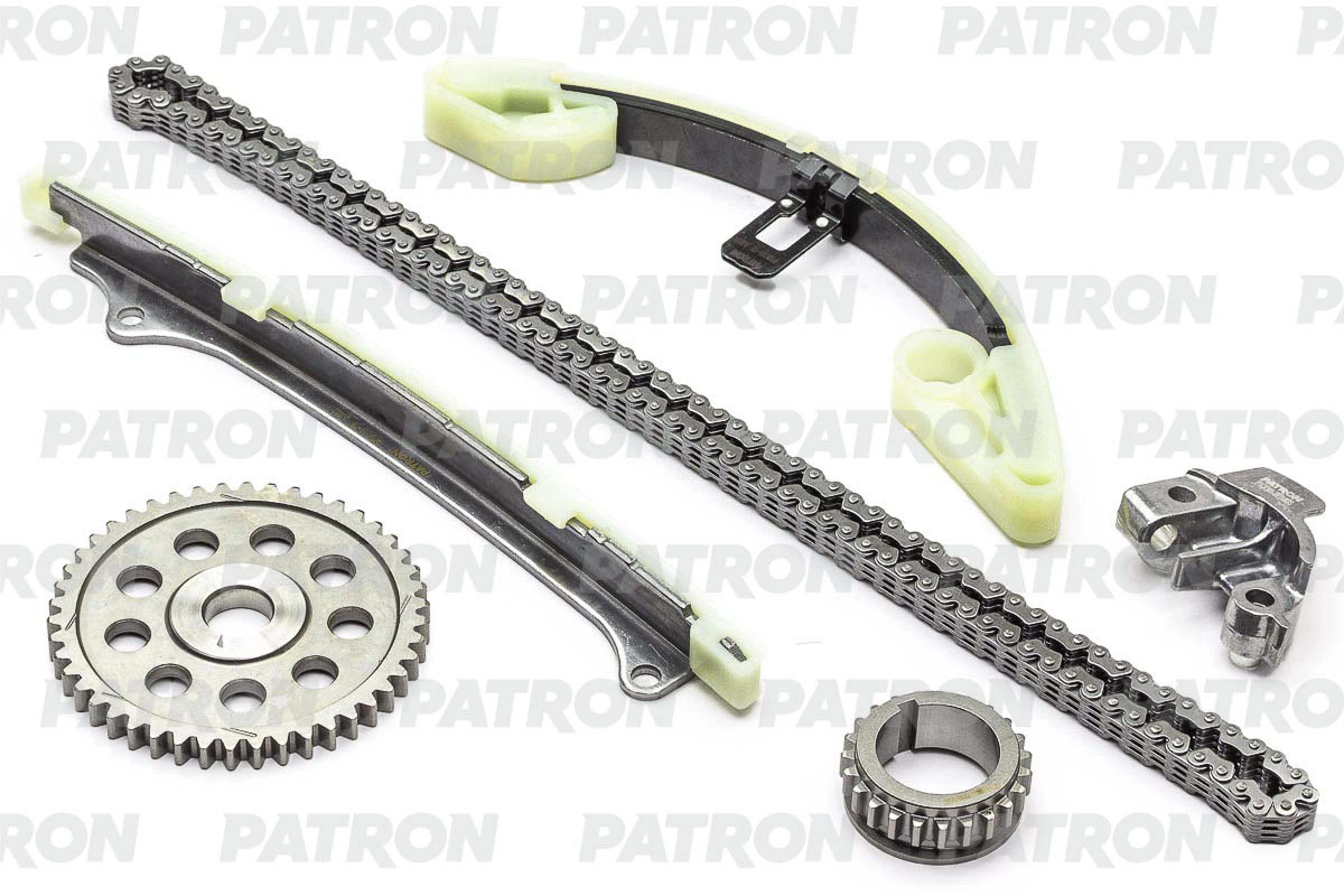 PATRON ptck101 - Комплект цепи ГРМ (Цепь-1, Нат-1, Усп-2, Шест-2) HONDA Fit/Jazz 1.3i (L13A) 2001-2008