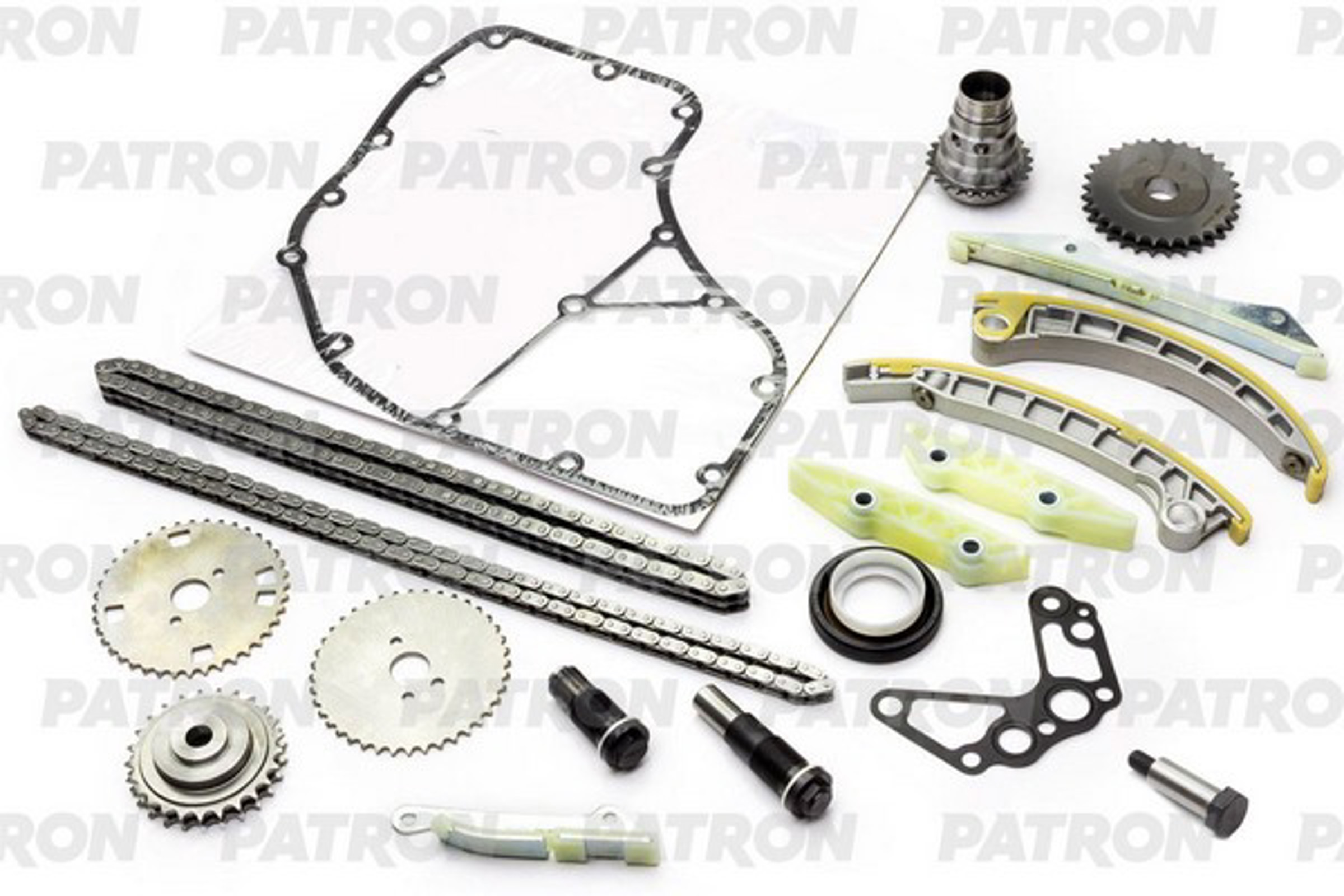 PATRON ptck108 - Комплект цепи ГРМ (Цепь-2, Нат-2, Усп-6, Шест-5, Прокл-2) FIAT DUCATO 160 Multijet 3,0 D 06-, IVECO: DAILY III/IV 3.0D 04-11 (Euro 4 - 122z/ 84z)