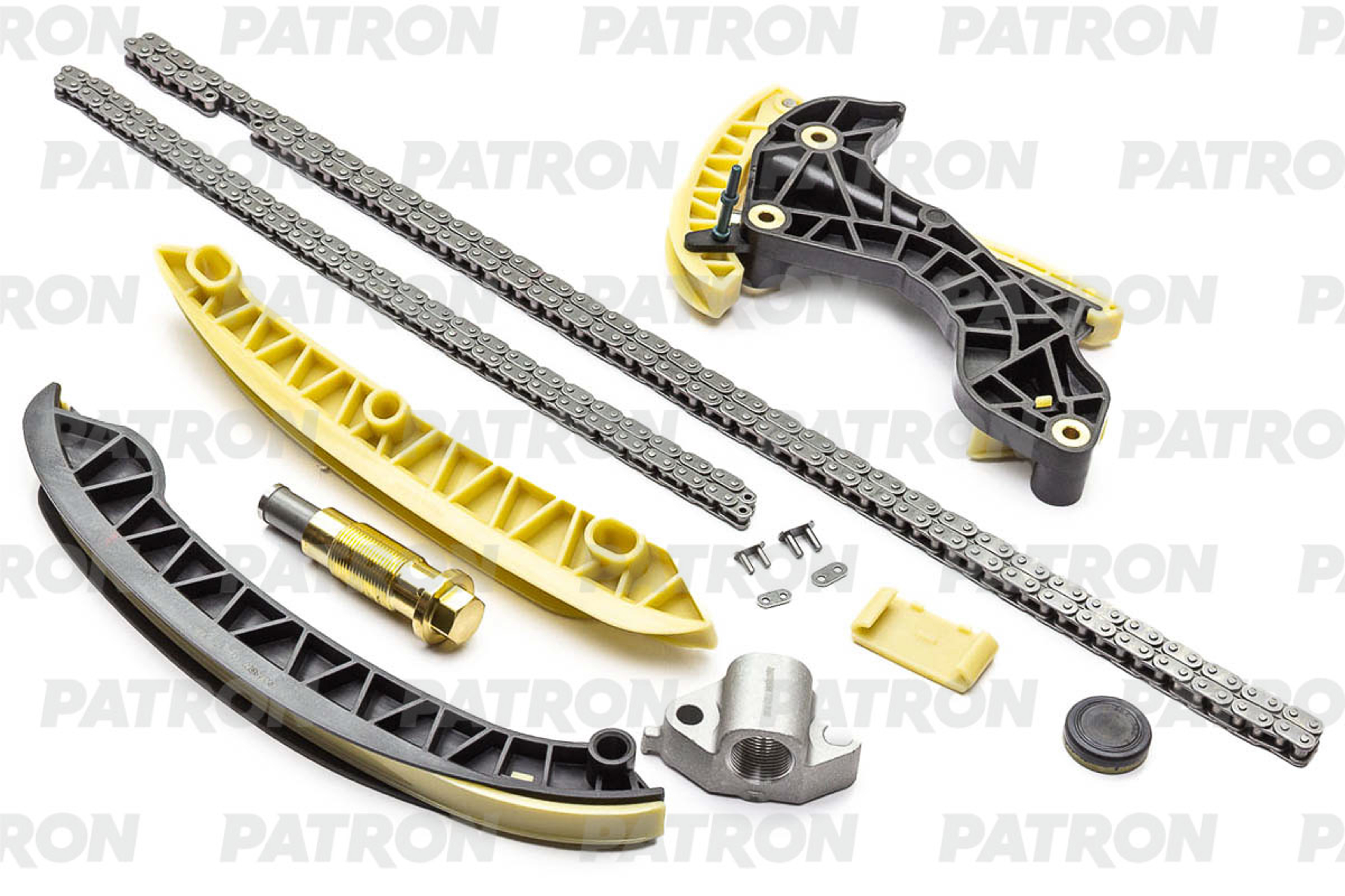 PATRON ptck115 - Комплект цепи ГРМ (Цепь-2, Нат-3, Усп-3) MERCEDES: C (W203/204) 1.8 Kompressor M271 02-09