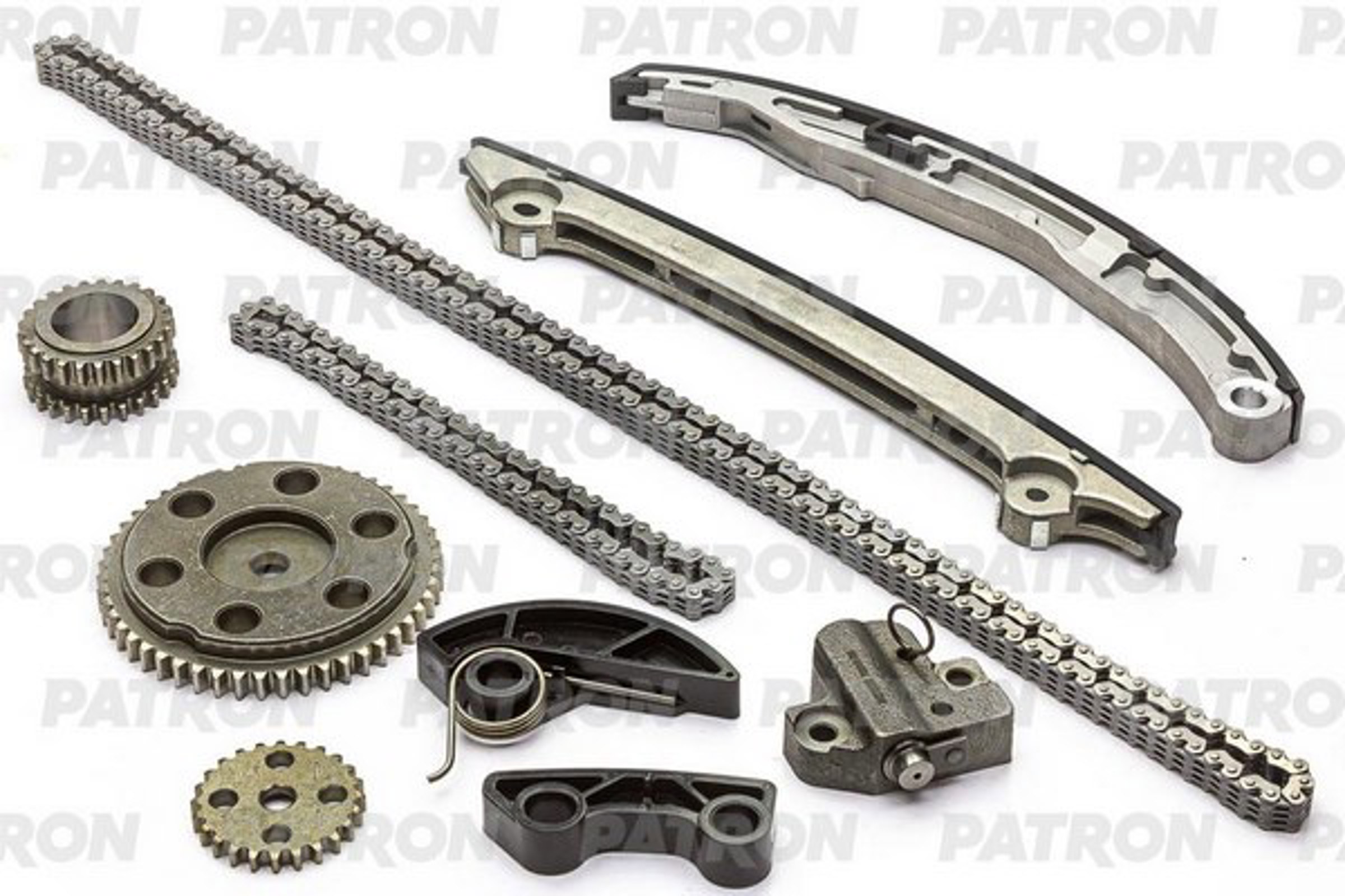 PATRON ptck119 - Комплект цепи ГРМ (Цепь-2, Нат-1, Усп-4, Шест-3) MAZDA: 6 2.3 MPS (L3C1) 02-08