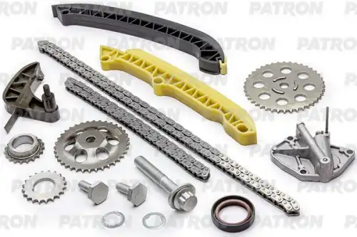 PATRON ptck143 - Комплект цепи ГРМ (Цепь-2, Нат-1, Усп-3, Шест-4) VAG: 1.2i 12V (BBM/AWY/BMD) 01> (z=118)