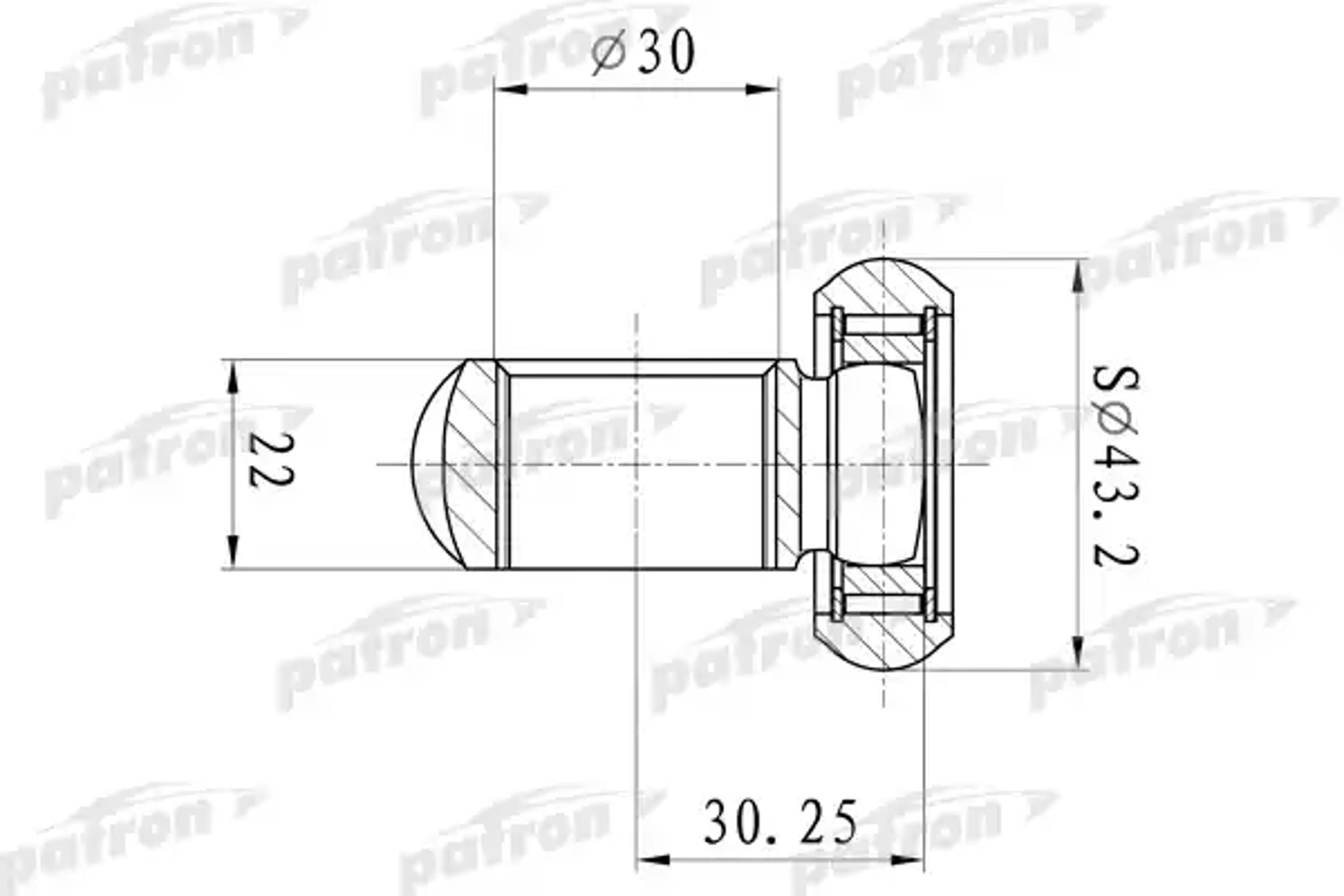 PATRON ptd006 - Трипод (Z:26, D:43.2mm) Alfa Romeo: 147/156/159/166, Fiat: Bravo 07>/Stilo 03>