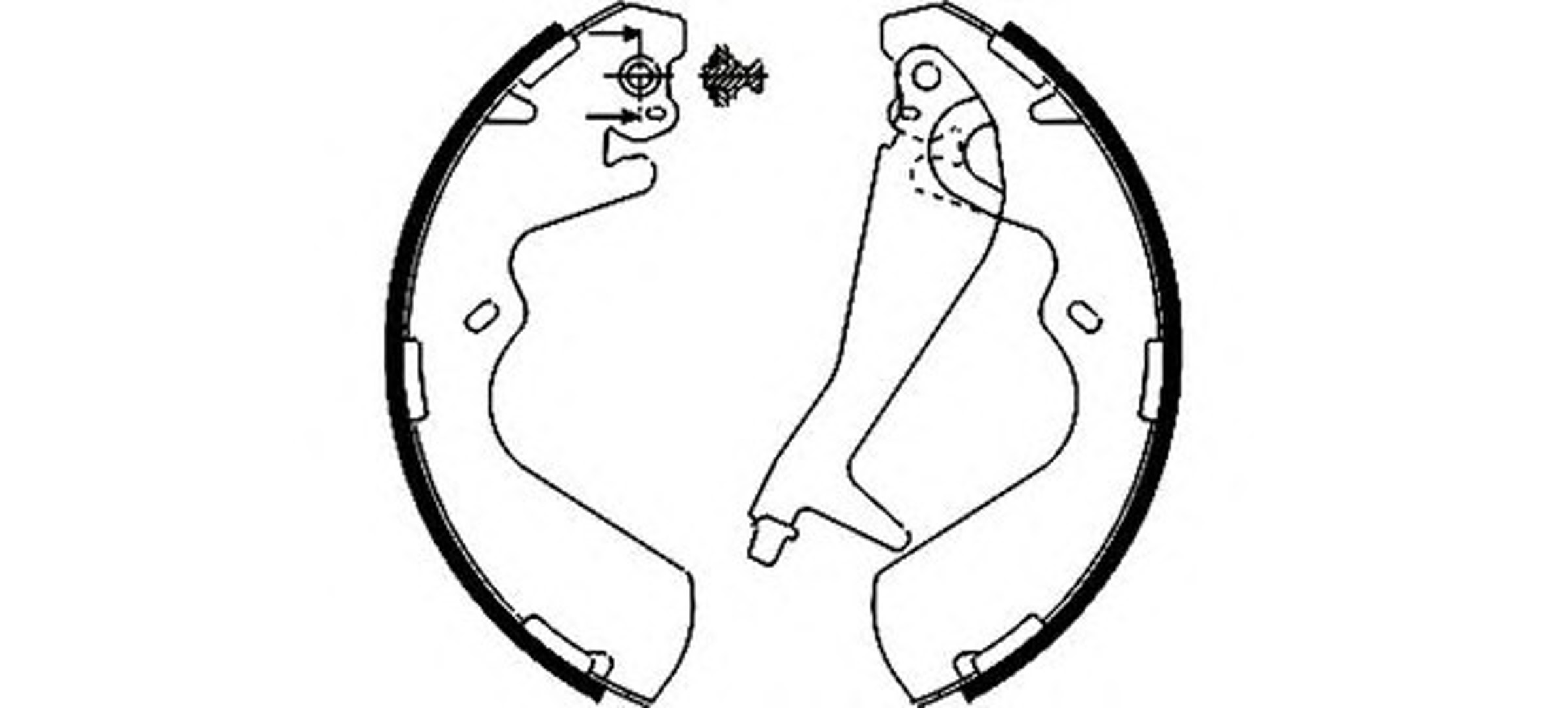 HI-Q sa099 - SA099SNS 919647 !колодки барабанные з.\ Hyundai H-1/Plaza/Starex 2.0/2.4/2.5TD 96>