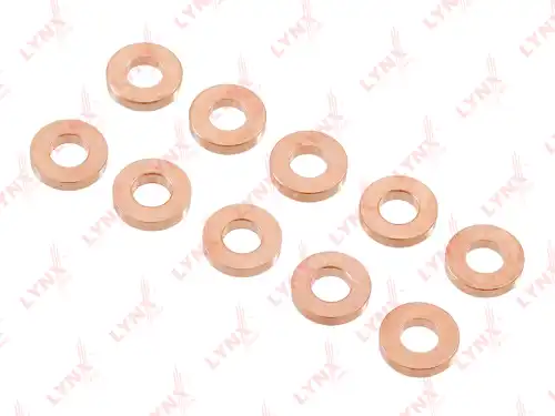 LYNXAUTO sg1895 - шайба пламягас. к-т! 50шт. медная 7x15x3\ Renault Megane, Volvo S40/V40 1.5-2.0dCi 97>