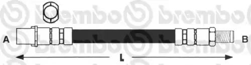 BREMBO t24049 - Шланг тормозной