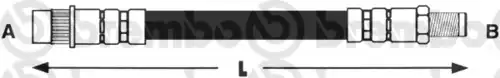 BREMBO t68012 - шланг тормозной передний! L329\ Renault R5 Super/Rapid 84-98