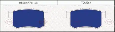 TATSUMI tca1063 - колодки тормозные дисковые задние