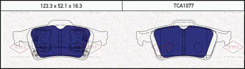 TATSUMI tca1077 - колодки дисковые задние