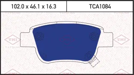 TATSUMI tca1084 - колодки дисковые задние