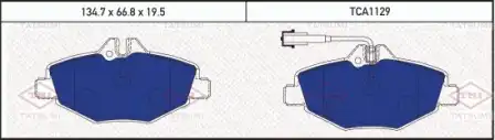 TATSUMI tca1129 - Колодки тормозные дисковые /комплект 4 шт/