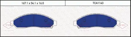 TATSUMI tca1143 - Колодки тормозные дисковые /комплект 4 шт/