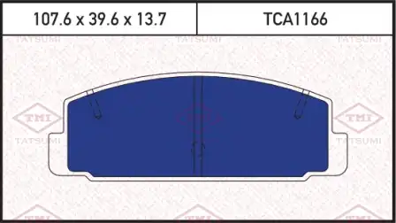 TATSUMI tca1166 - колодки тормозные дисковые задние