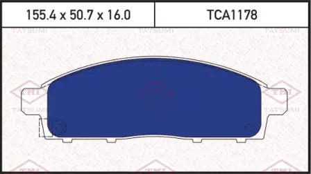 TATSUMI tca1178 - Колодки тормозные дисковые MITSUBISHI L200 06->