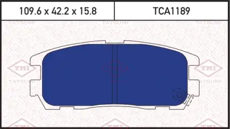 TATSUMI tca1189 - колодки дисковые задние