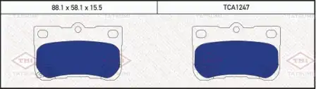 TATSUMI tca1247 - Колодки тормозные дисковые /комплект 4 шт/