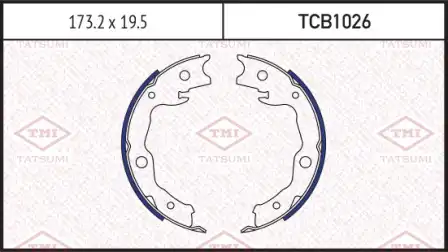 TATSUMI tcb1026 - Колодки тормозные барабанные /комплект 4 шт/