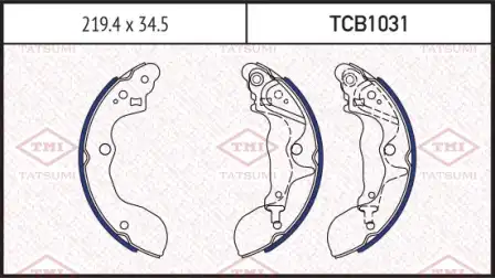 TATSUMI tcb1031 - Колодки тормозные барабанные /комплект 4 шт/