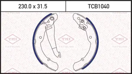 TATSUMI tcb1040 - колодки барабанные