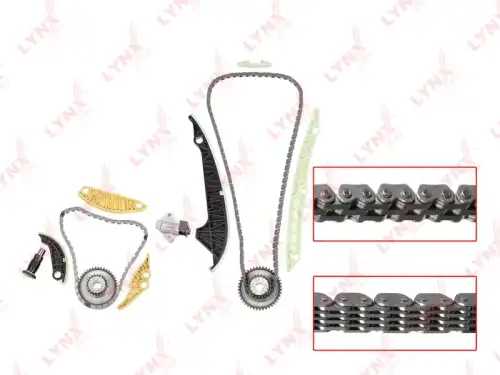 LYNXAUTO tk0196 - рем.к-кт ГРМ! цепной,2 цепи со звездочками\ Audi A4/A5 1.8 TFSI 08>