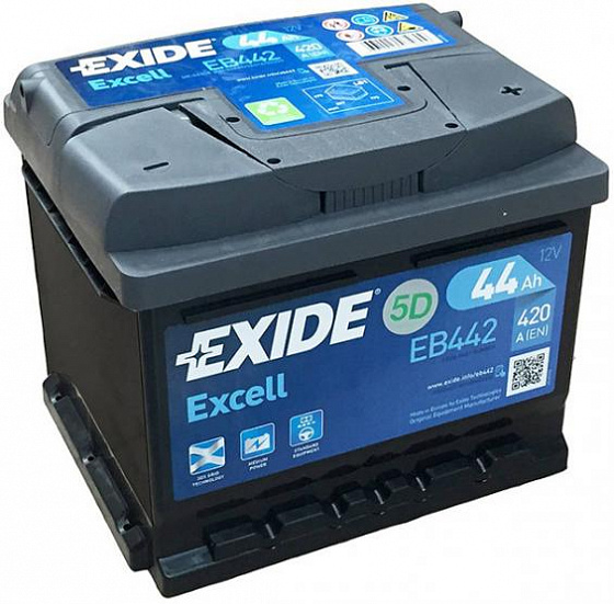 Аккумулятор Exide Excell EB442 (44 A/h), 420A R+
