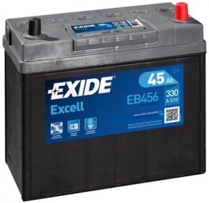 Аккумулятор Exide Excell EB456 (45 A/h), 330A R+ JIS