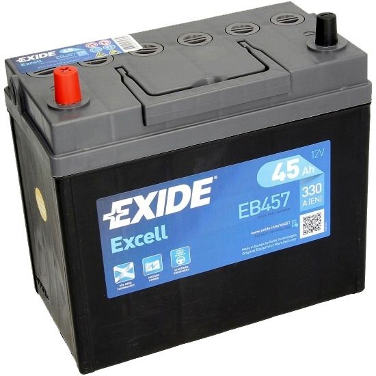 Аккумулятор Exide Excell EB457 (45 A/h), 330A L+ JIS