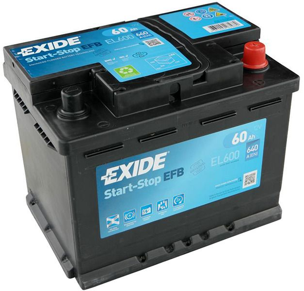 Аккумулятор Exide Start-Stop EFB EL600 (60 A/h), 640A R+