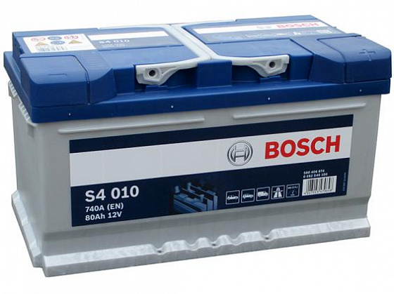 Аккумулятор Bosch S4 010 (80 А/h), 740A R+ (580 406 074)