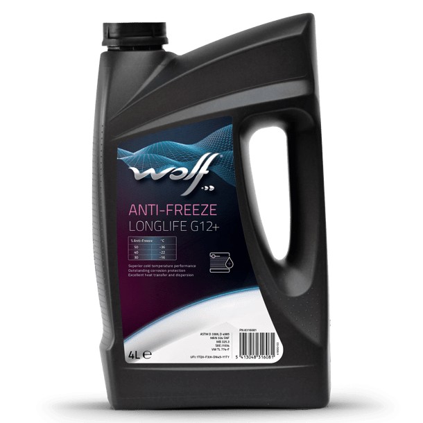 Wolf G12+ Anti-freeze LongLife 4 л концентрат антифриза красный (50001/4)