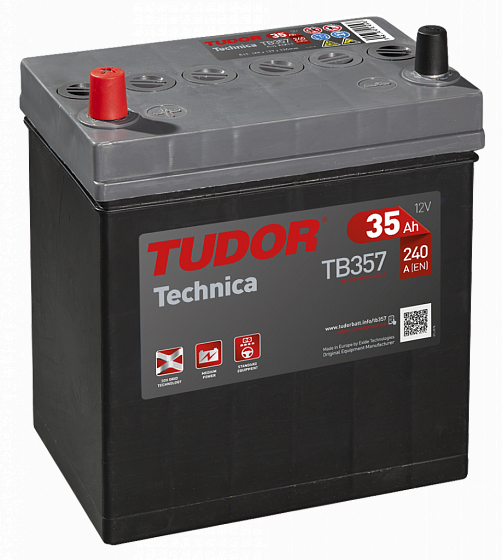 Аккумулятор Tudor Technica TB357 (35 А/ч), 240A L+ TB357