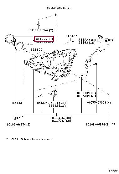 Блок розжига ксенона Xenon (8110760F10) Toyota 81107-60F10