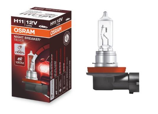 Лампа галогенная Osram Night Breaker Silver +100% H11 12V 55W (64211NBS) Osram 64211NBS 64211NBS