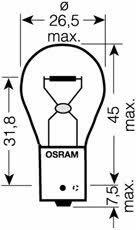 Лампа накаливания желтая PY21W 12V 21W (7507LDA02B) Osram 7507LDA-02B