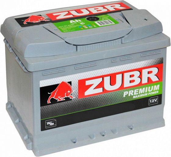 Аккумулятор Zubr Premium (65 A/h), 650А L+ низ.