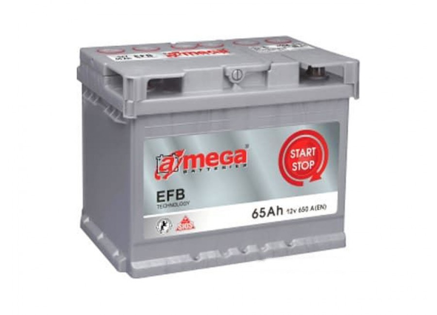 Аккумулятор A-mega EFB (65 A/h), 650А R+